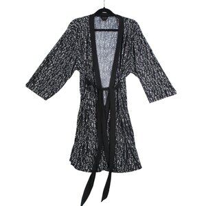 Marilyn Monroe Womens Black & White Kimono Robe Size XL Lightweight Belted